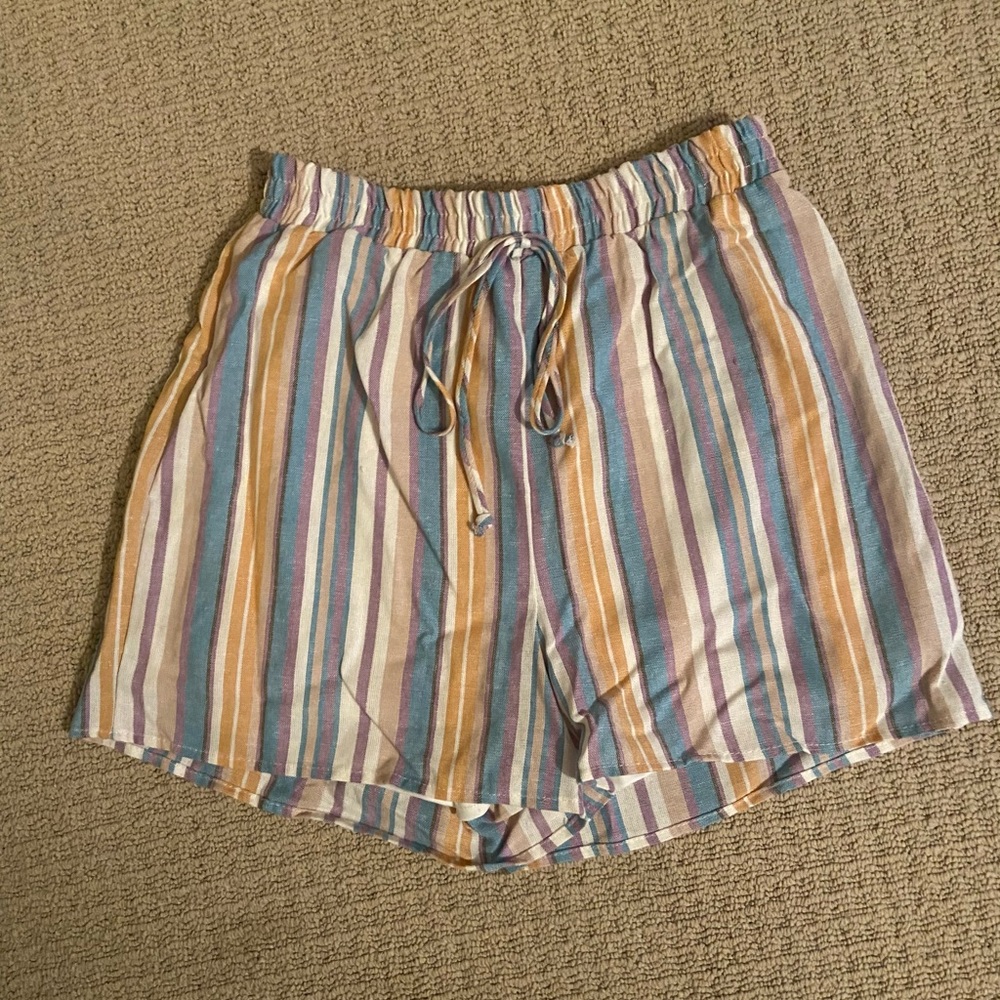 women’s striped multicolor shorts